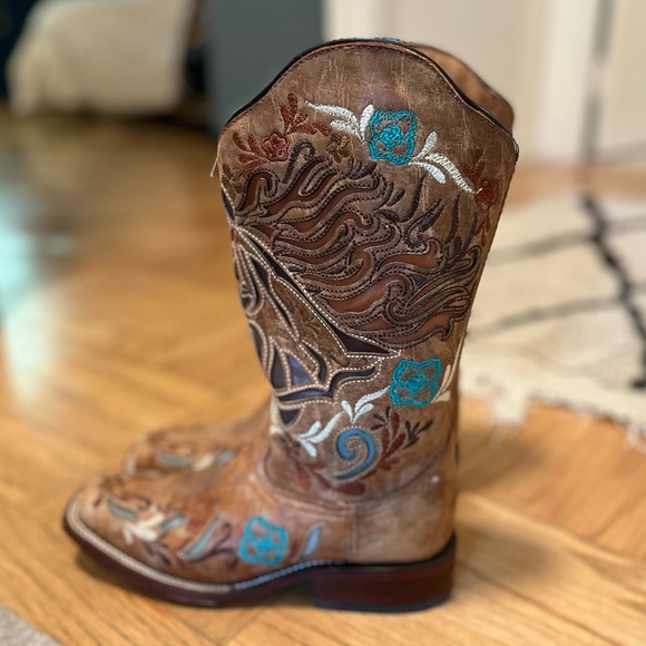 *NEW* Corral Australia Brown Embroidered Cowboy Boots - Picture 6 of 15